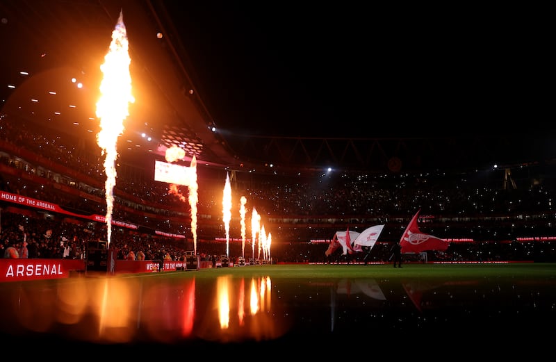 A general view of the build-up inside the Emirates Stadium before the Arsenal v Liverpool game. Photograph: Julian Finney/Getty Images