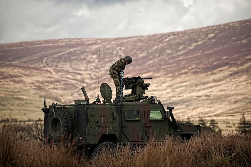 RG-32M light tactical vehicle in use in the Glen of Imaal. Photo: Óglaigh na hÉireann/Defence Forces