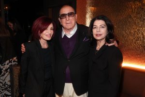 Sharon Osbourne, Clive Davis and Michele Anthony at Billboard Power 100 Presented by VENU held at Zouk on January 28, 2026 in Los Angeles, California.