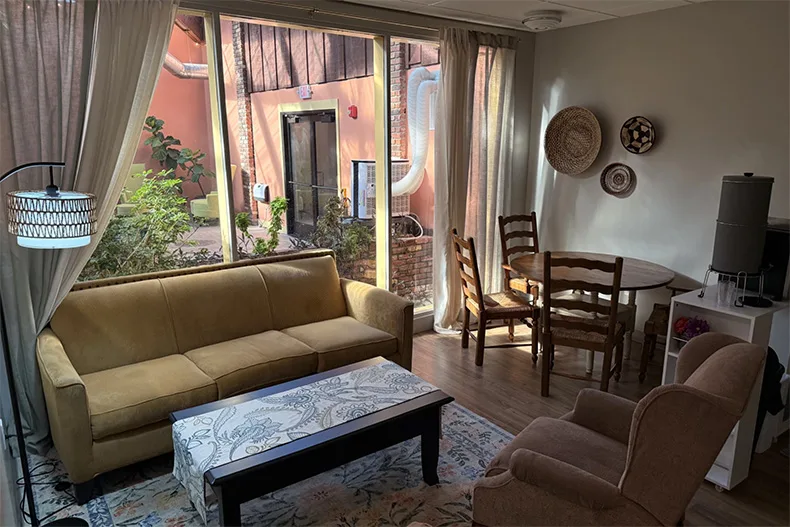 A model apartment in the Parkinson's Exercise and Wellness Center helps people living with the disease practice daily tasks.