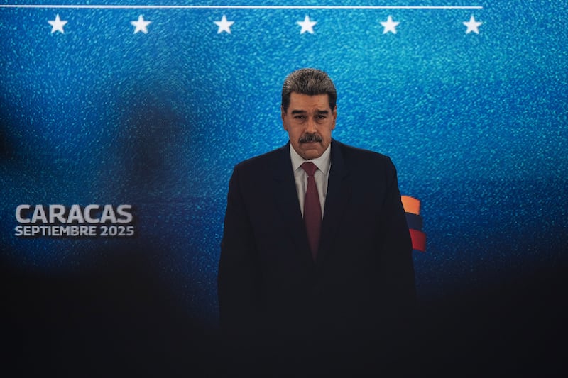 Nicolás Maduro at a news conference in Caracas, Venezuela, Sept. 15, 2025. Photo: Adriana Loureiro Fernandez/The New York Times
                      