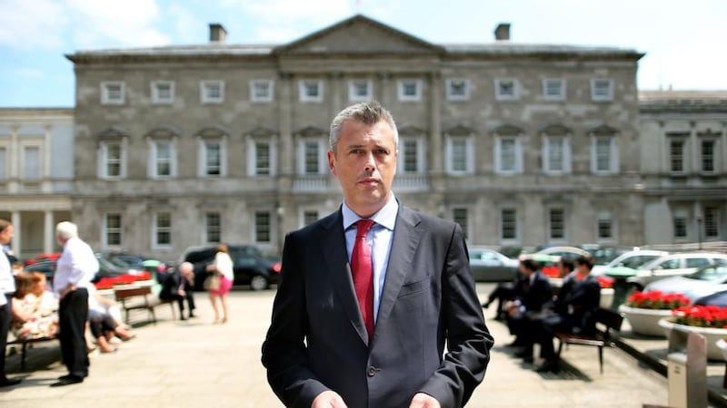 Colm Keaveney outside Leinster House in Dublin after he quit as chairman and member of the Labour Party in 2013. Photograph: Julien Behal/PA