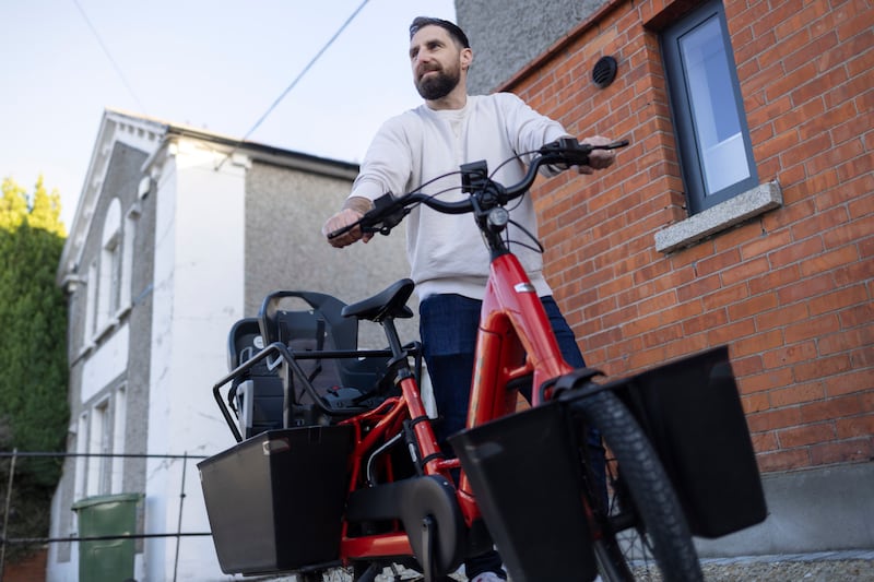 Ciarán Mulqueen with his bicycle in Dublin 8. Photograph: Chris Maddaloni