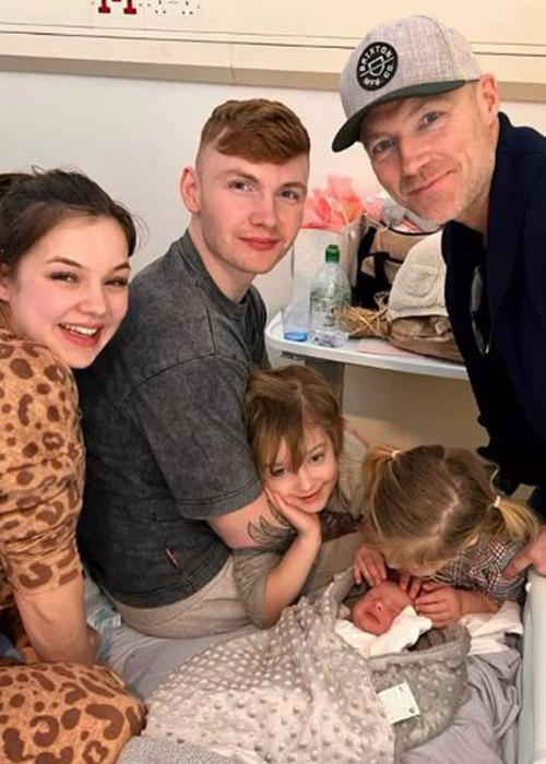 Ronan Keating with Jack, his granddaughter Maya and her mum Keely. Pic: Keely Iqbal Instagram