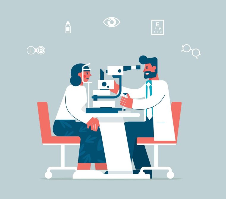 Ophthalmologist Doctor Check Eyesight