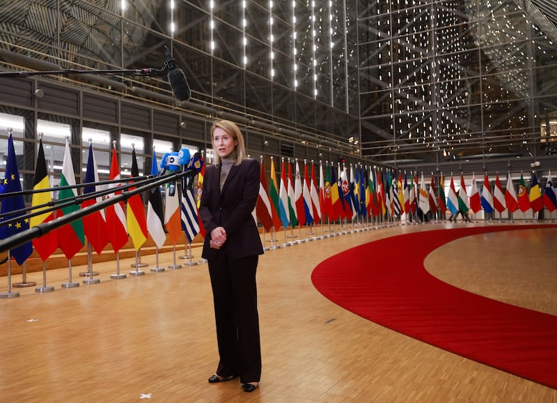High Representative of the European Union for Foreign Affairs and Security Policy Kaja Kallas said the EU calls for restraint. Photograph: Olivier Hoslet/EPA