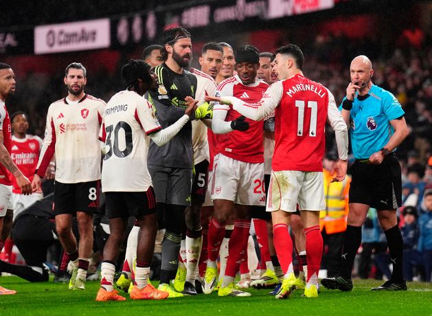 ‘I don’t know how the Liverpool players didn’t go and whack him’ – Gary Neville and Roy Keane hit out at Gabriel Martinelli