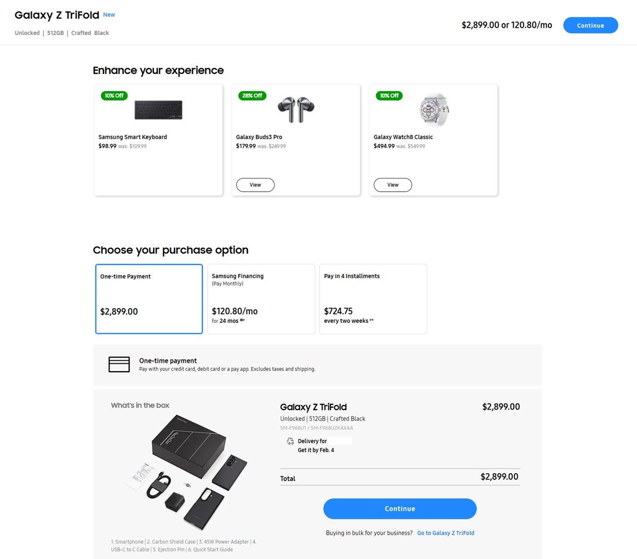 Samsung Galaxy Z TriFold Early Listing Without Trade In 1 Samsung Galaxy Z TriFold Early Listing Without Trade In 1