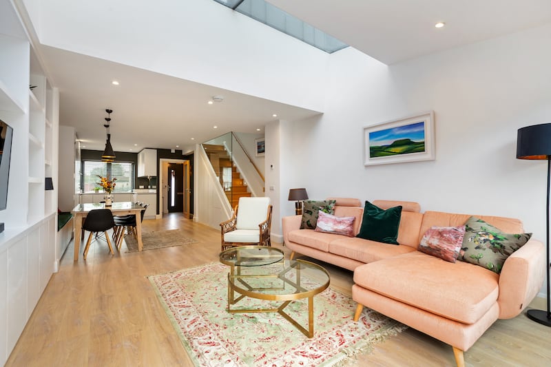 Open-plan layout with the new staircase