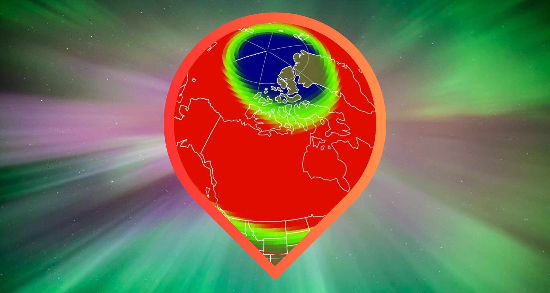 a map showing the aurora view line across the united states for tonight.