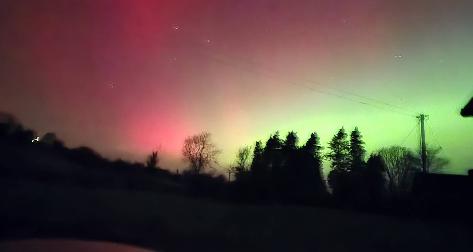 Northern lights visible over Ireland