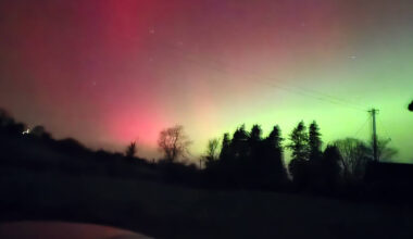 Northern lights visible over Ireland