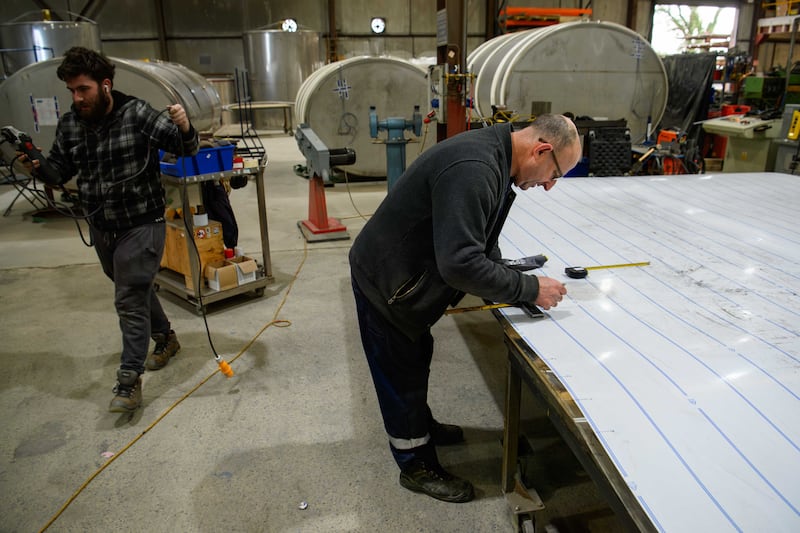 Workers in Liscarroll Engineering, Co Cork.
Photograph: Daragh Mc Sweeney/Provision