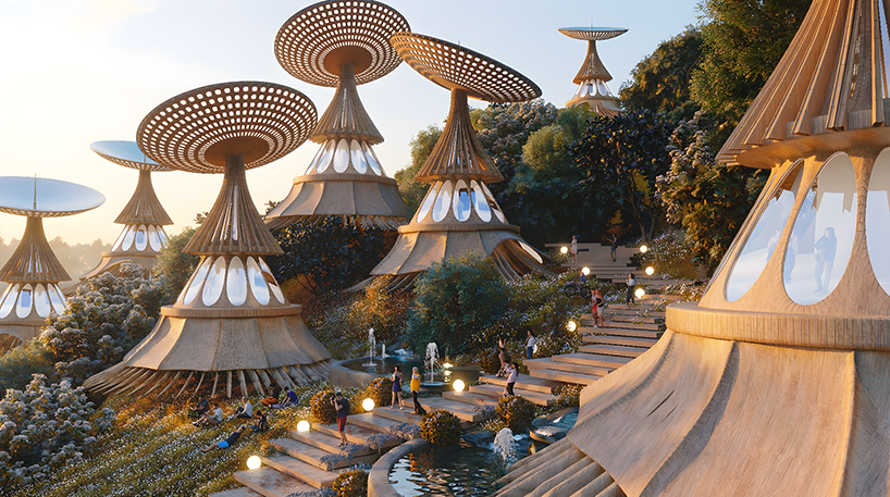 fiji living system proposal uses kinetic concave mirrors for energy and water autonomy