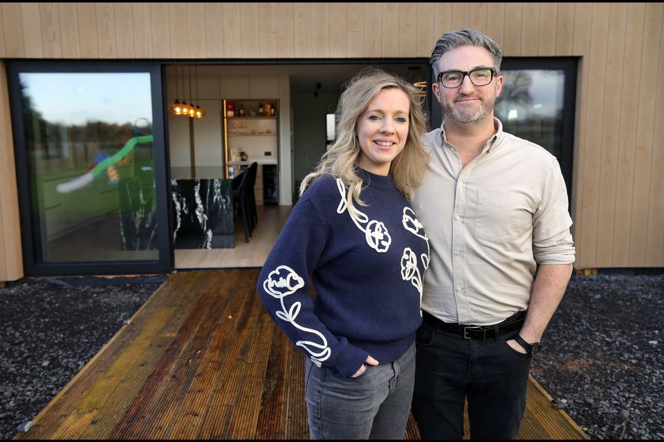 Robert Glynn and Amanda Lyons at their home in Rolestown, Co Dublin. Photo: Steve Humphreys