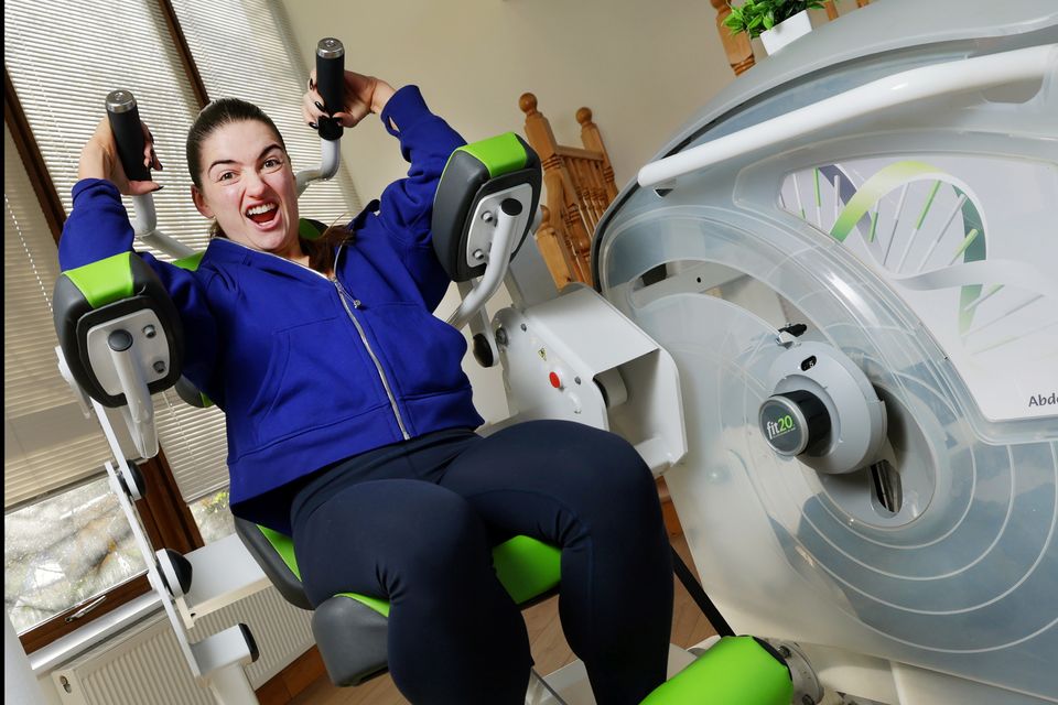 Chloë McPolin starts off the new year with some minimal activity training at Fit20 in Blackglen Village Centre, Sandyford. Photo: Steve Humphreys