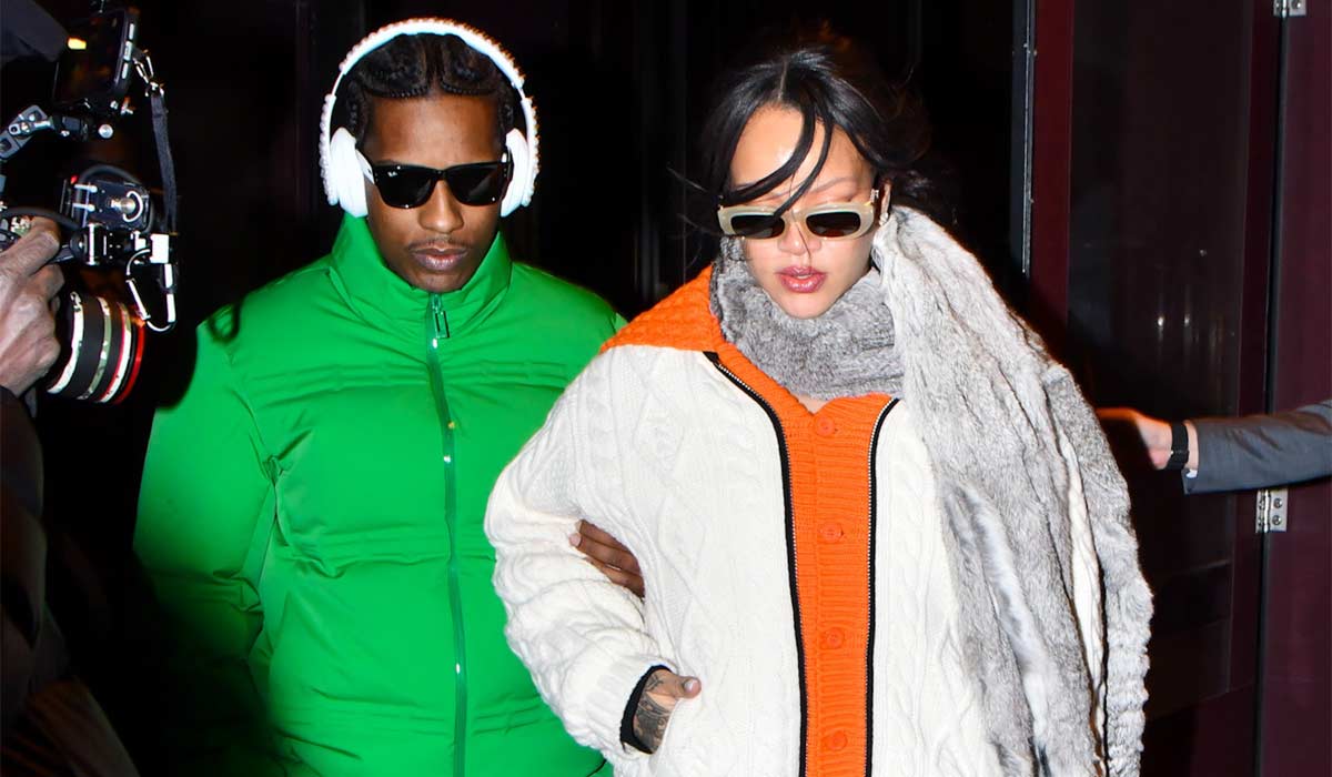 NEW YORK, NY - JANUARY 20: Rihanna and ASAP Rocky seen in Manhattan on January 20, 2026 in New York City. (Photo by Robert Kamau/GC Images)