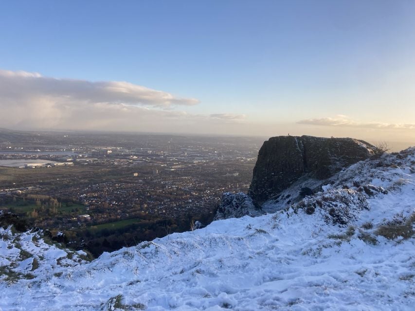 Snowy scenes on Cavehill Photo: Gareth Hanna for Belfast Telegraph