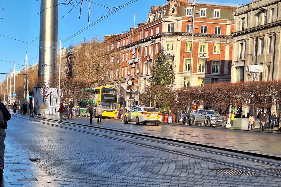 The scene of the collision this afternoon. Pic: Lauren Beehan