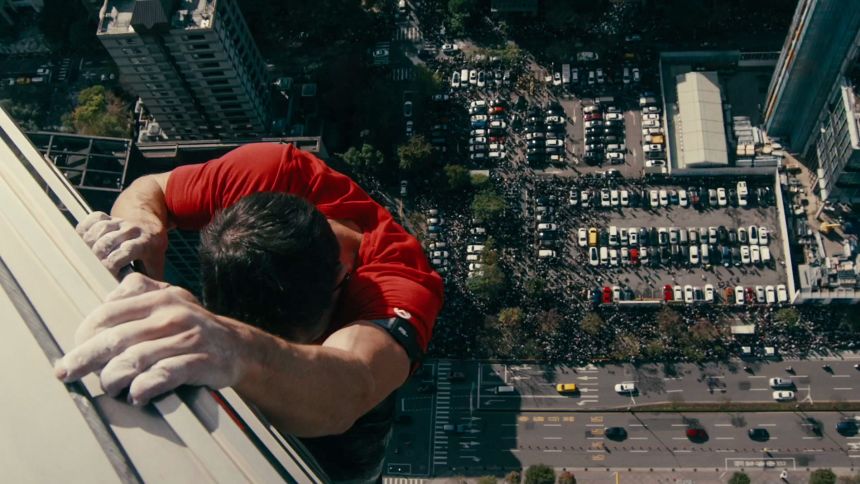 Alex Honnold climbing the Taipei 101 skyscraper on January 25, 2026.