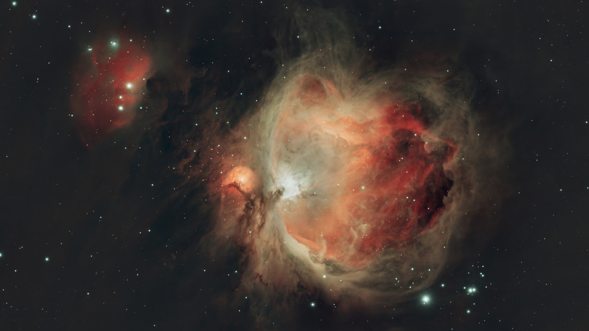 A ball of red and golden light against the darkness of deep space