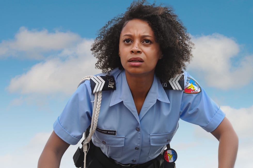 catherine garton as sergeant mattie fletcher in death in paradise season 15 [embargoed until:20 01 2026 00:00:00]