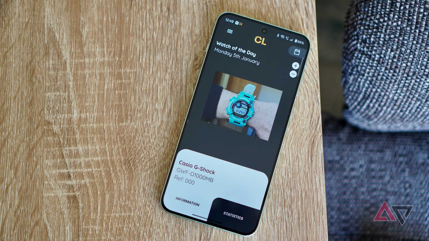 The main screen in the ChronoLog app