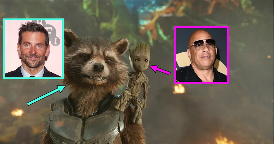 their faces next to their animated characters