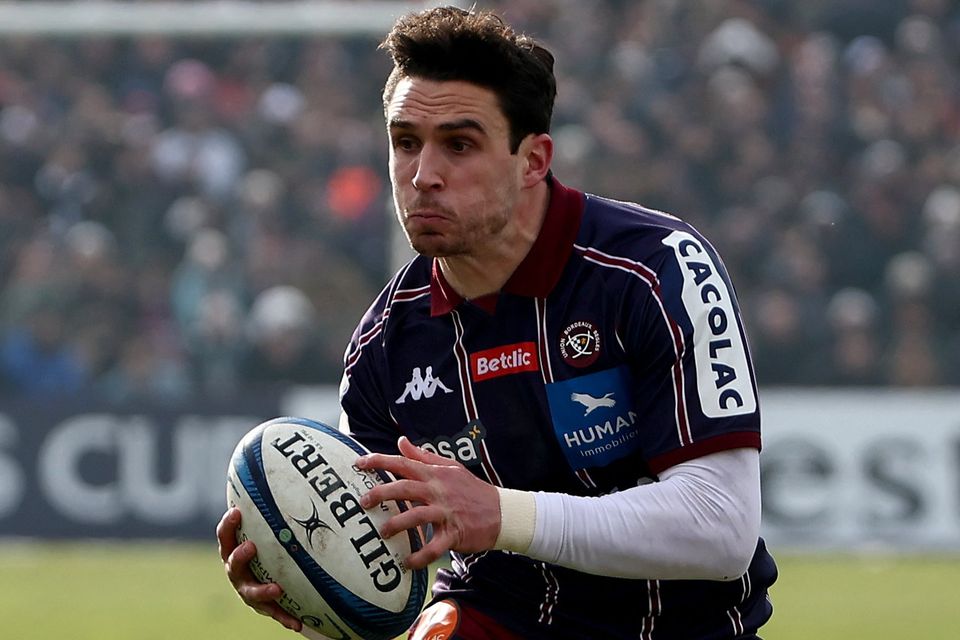 Bordeaux-Begles' fly-half Joey Carbery has been approached by Leinster to return to the province. Photo: Getty Images