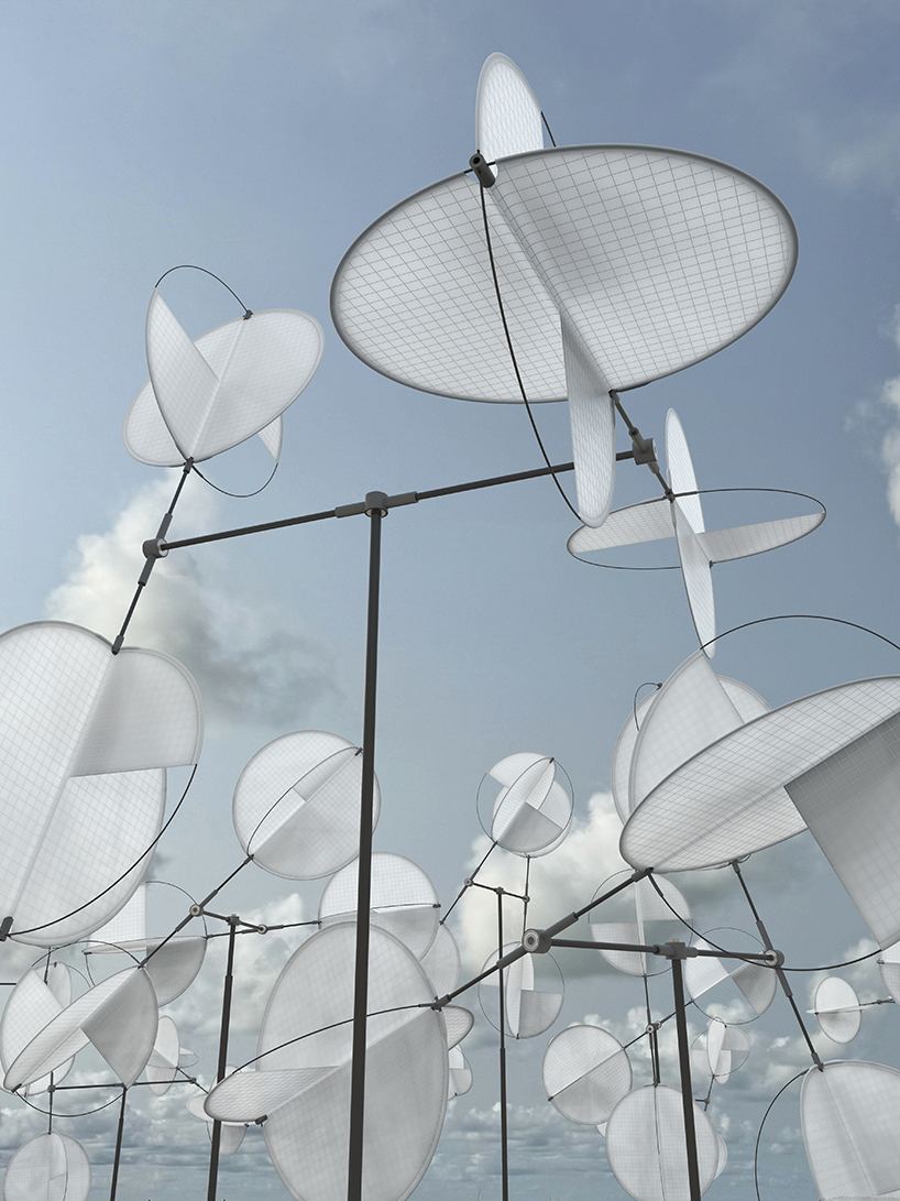 dancing installation by vincent leroy mirrors movements of wind on zanzibar’s shoreline