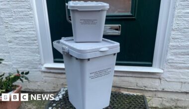 Two new grey waste bins delivered to Bedford residents