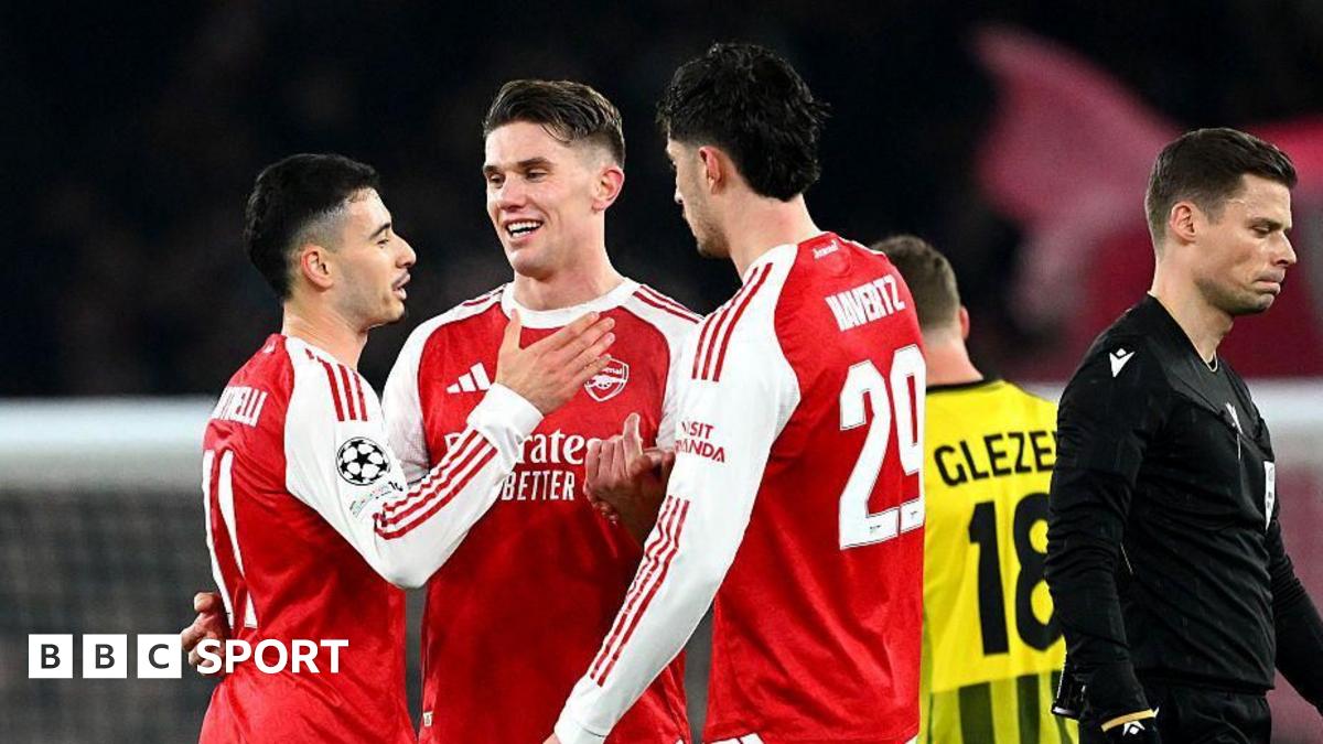 Arsenal 3-2 Kairat Almaty: Gunners keep 100% record in Champions League