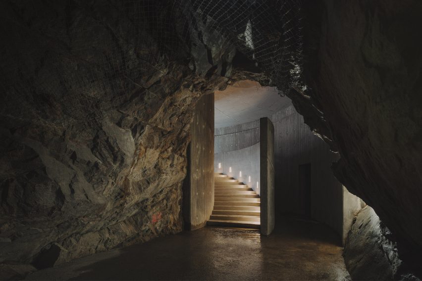 Cavern interior by Erdegard Arkitekter