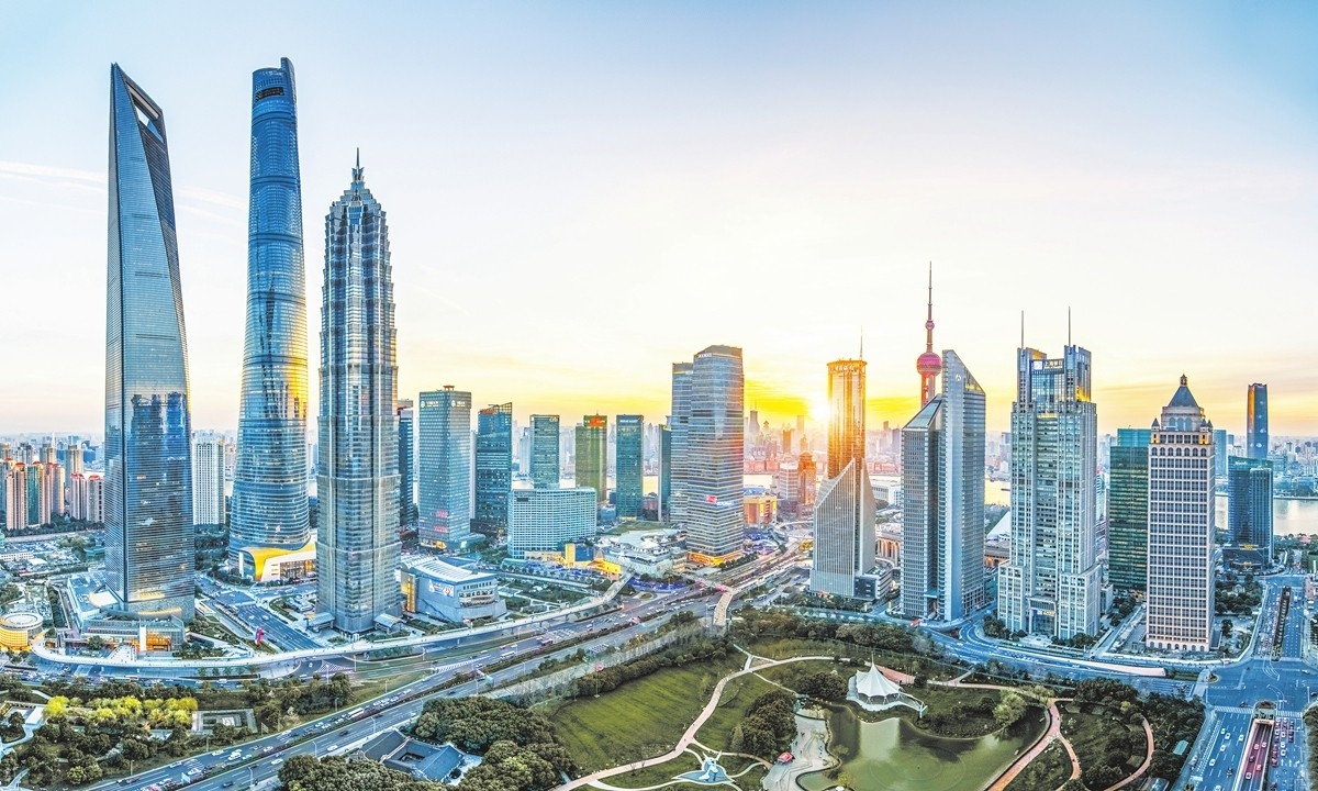A view of Lujiazui, Shanghai Photo: VCG

