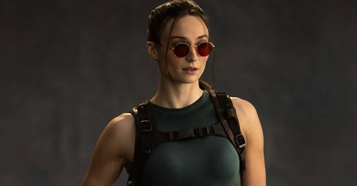 First image revealed of actress Sophie Turner as Tomb Raider’s Lara Croft