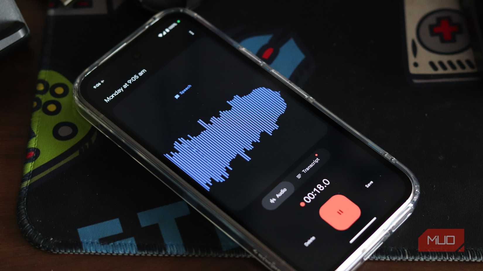 Google Recorder on Pixel 9a
