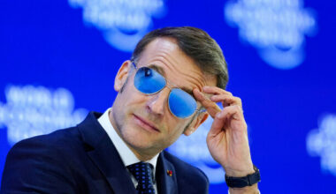 Why is Emmanuel Macron wearing sunglasses indoors at Davos? - The Journal