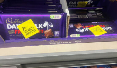 Supermarkets are adding security tags and screens to branded chocolate at some Irish stores