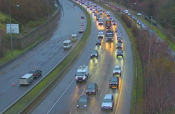 'Major event' on M50 and other travel disrupted by flooding from Storm Chandra