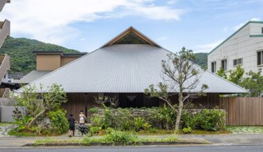 Large metal roof tops off-grid home on Japanese island by Sakai Architects