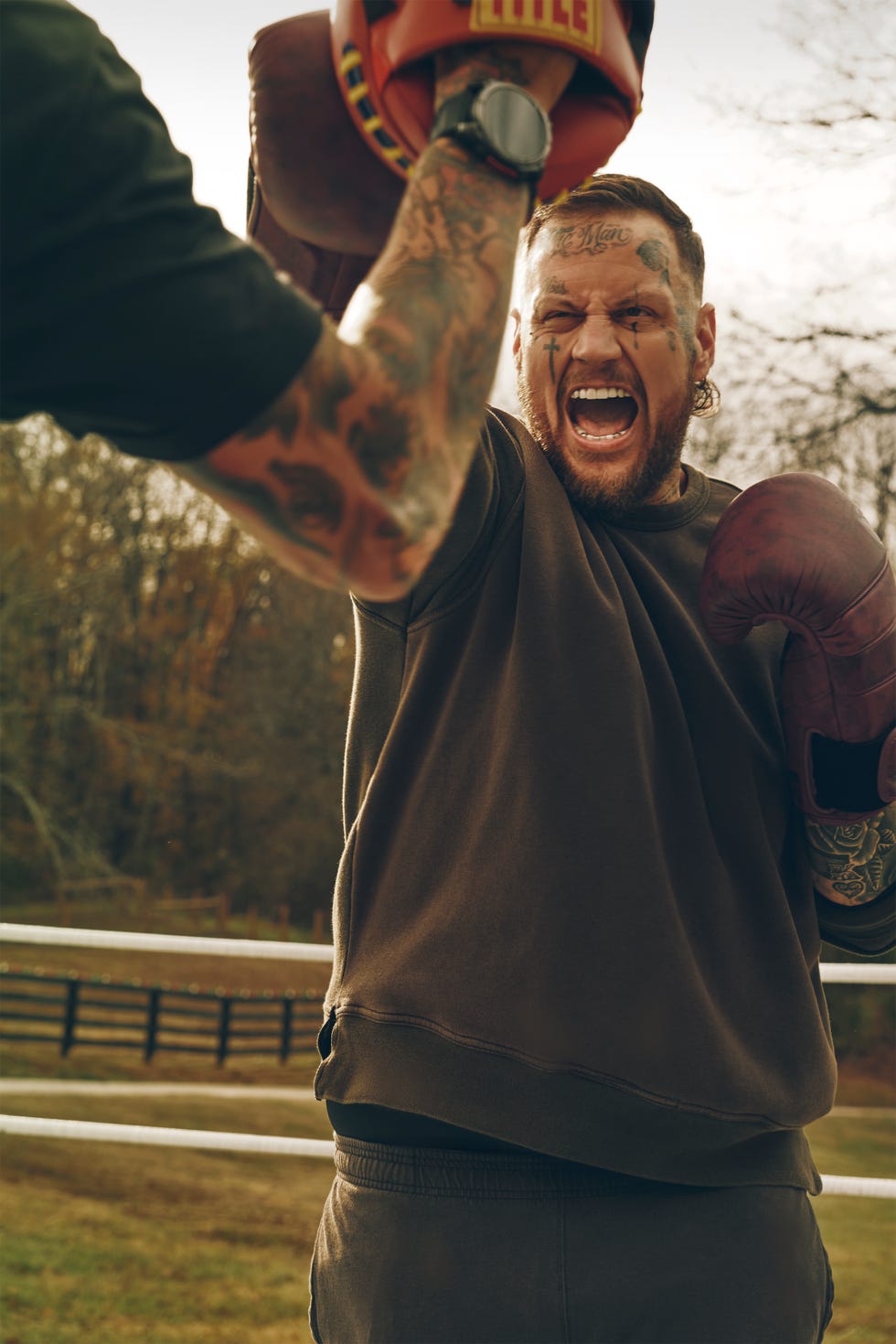 boxing training scenario featuring two individuals boxing training scenario featuring two individuals