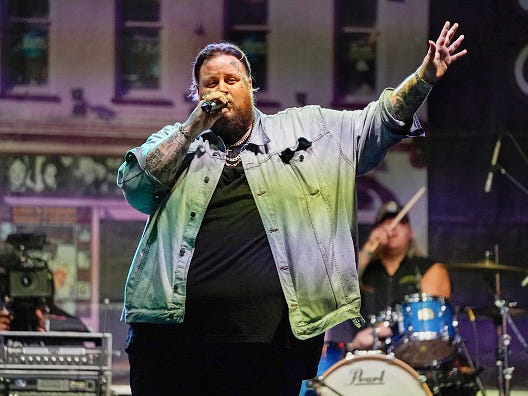 nashville, tennessee october 05: jelly roll performs during tootsie's orchid lounge 60th annual birthday bash at tootsie's orchid lounge on october 05, 2021 in nashville, tennessee. (photo by mickey bernal/getty images)