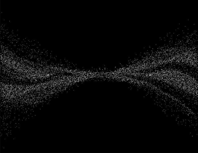 flowing moving particles design background