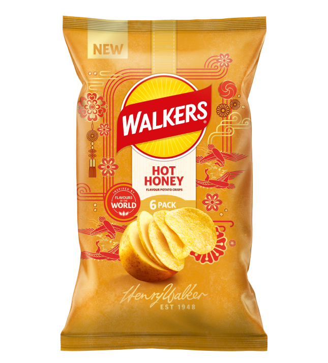 Walkers crisps new logo on a packet called hot honey