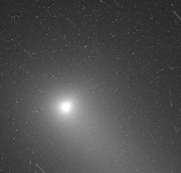 This image of the interstellar comet 3I/ATLAS was captured by Hubble’s WFC3 instrument on January 22, 2026, at 13:10 UTC. Image credit: NASA / ESA / Hubble / Man-To Hui, Shanghai Astronomical Observatory.