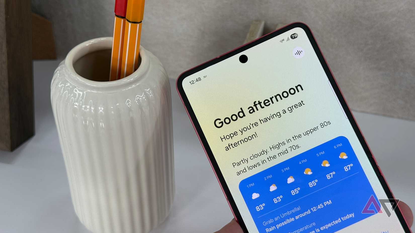 Now Brief running on the Samsung Galaxy Z Flip 7