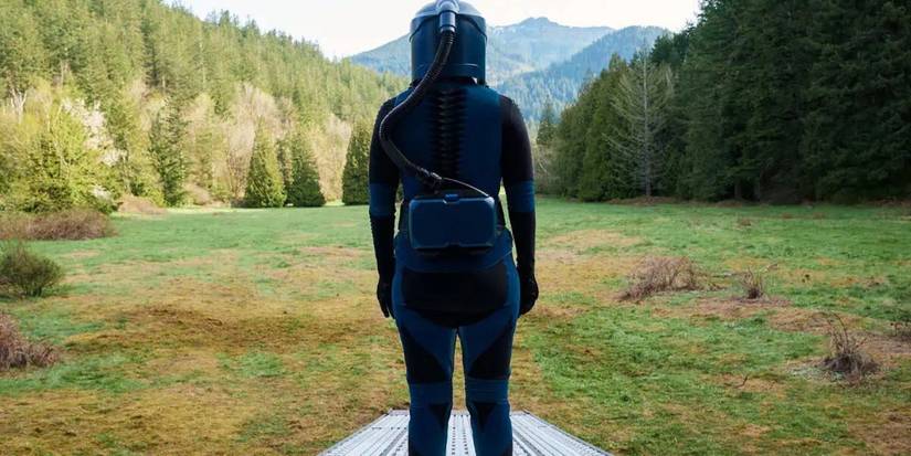 A woman in a space suit in 'In the Blink of an Eye.'
