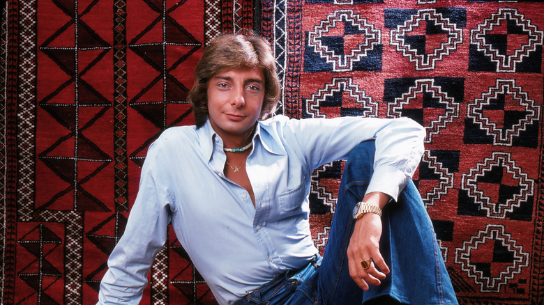 Barry Manilow posing in the 1970s