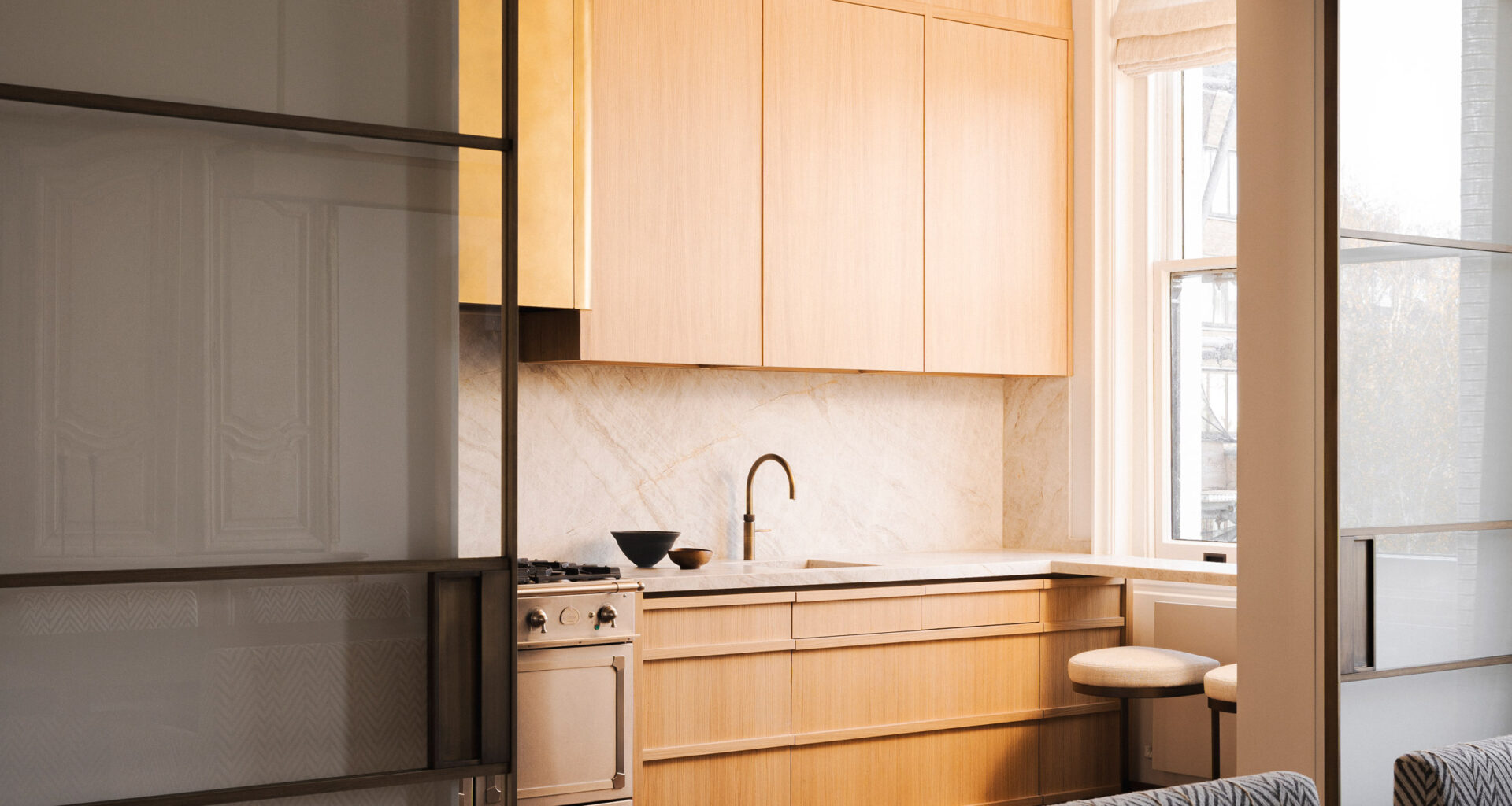 London flat undergoes revamp where "no single author is visible"