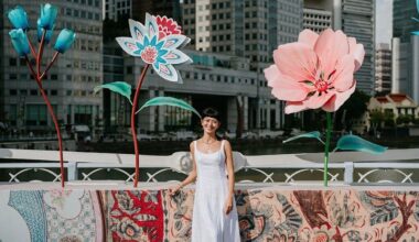 Singapore artist creates large-scale botanical sculptures at Gardens by the Bay and iconic landmarks